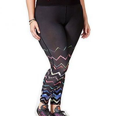 Material Girl Womens Plus Size Chevron Print Leggings-1x